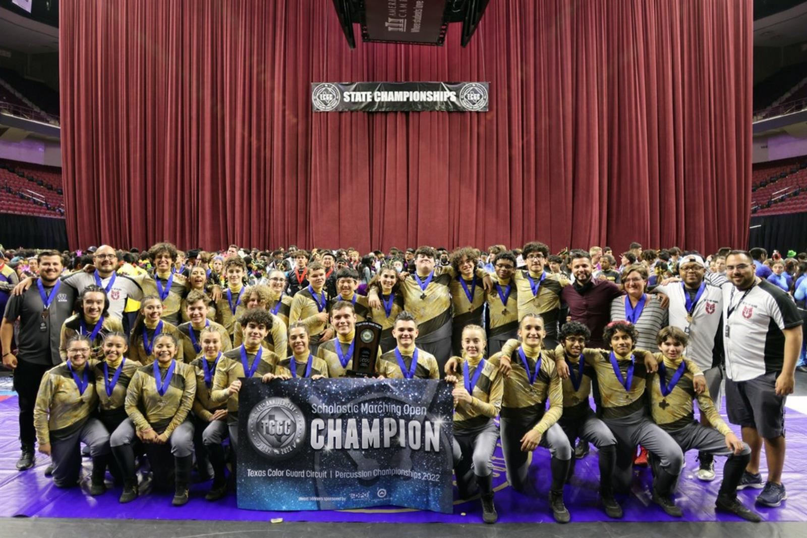 Cy-Fair HS wins Texas Color Guard Circuit (TCGC) Percussion/Winds State Championship.